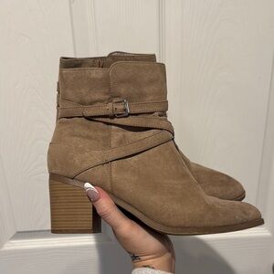 Women's Tan Suede Ankle Boots